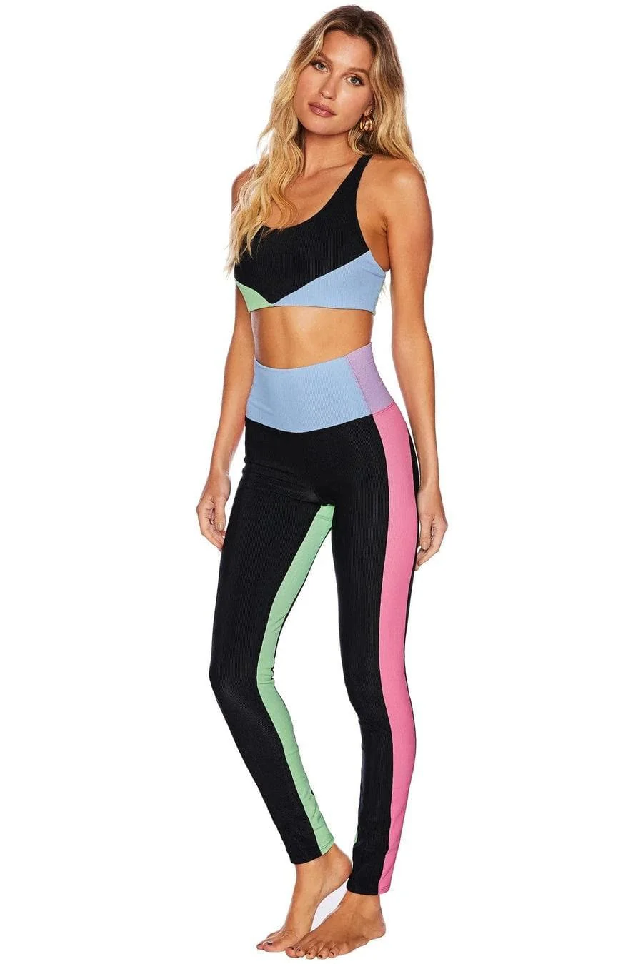 Beach Riot Colorblock Pretty Pastels Leggings as seen on Sarah Jayne Dunn - Image 3