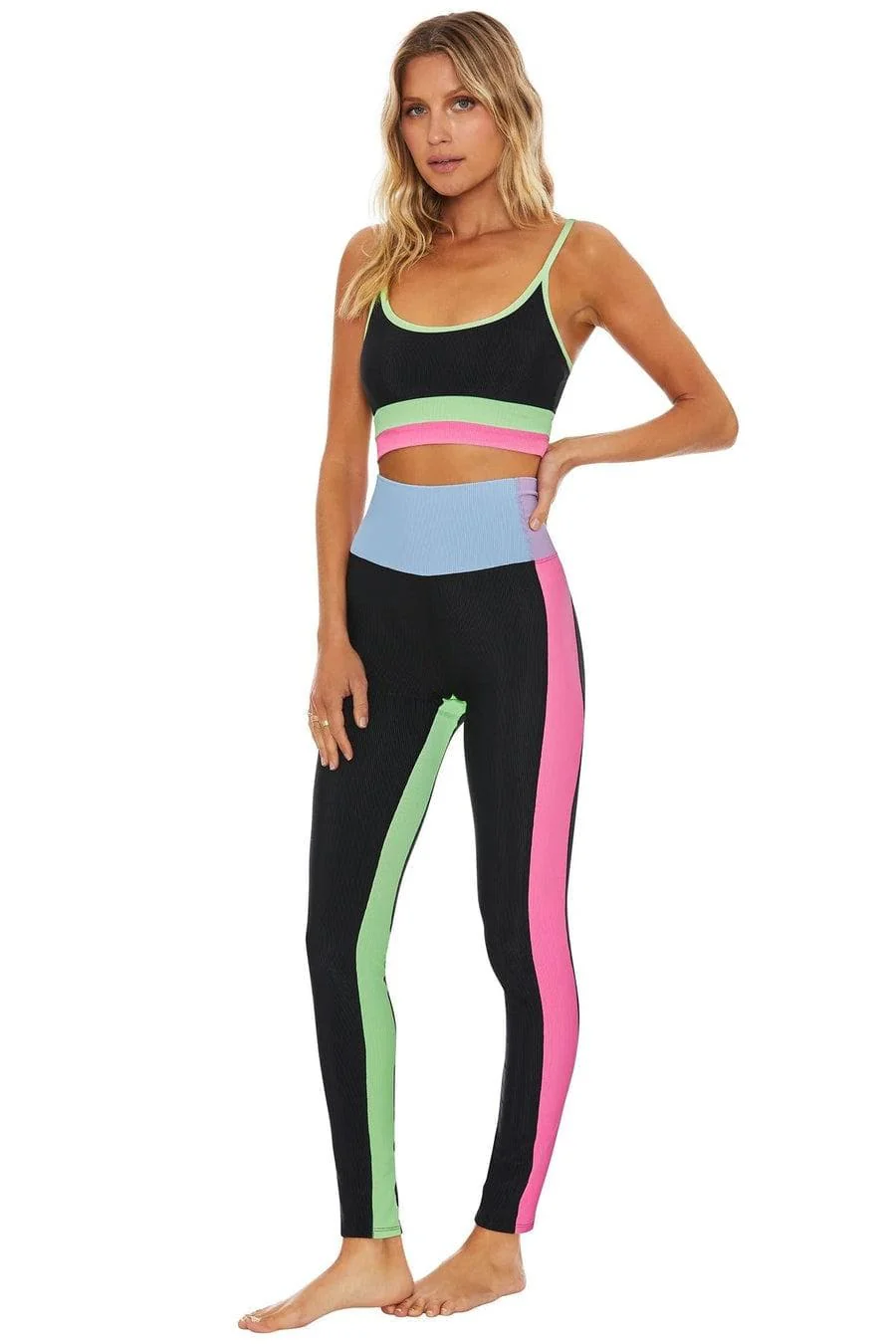 Beach Riot Colorblock Pretty Pastels Leggings as seen on Sarah Jayne Dunn - Image 4
