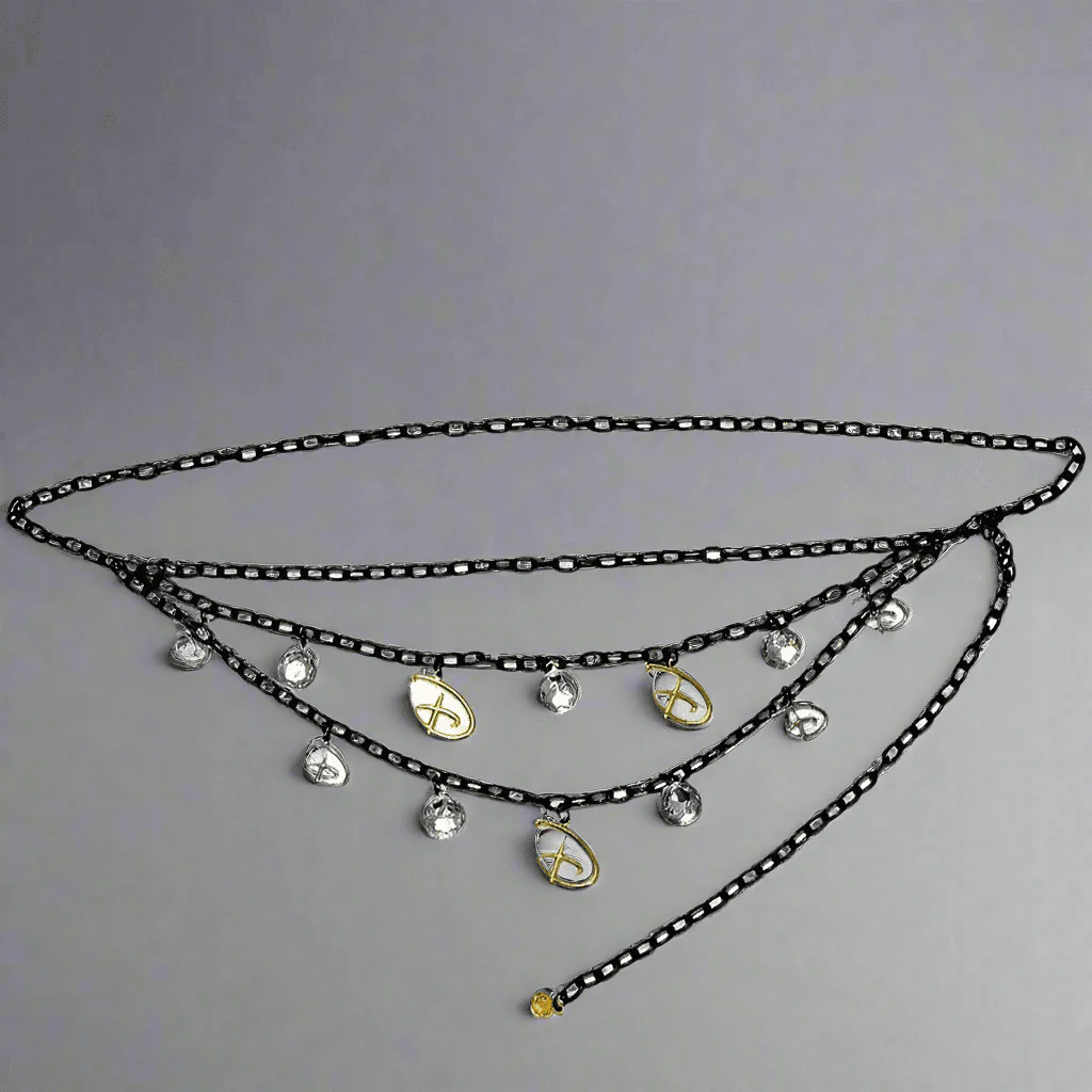 Buckle Down Products Disney Logo Charm Chain Belt - Image 3