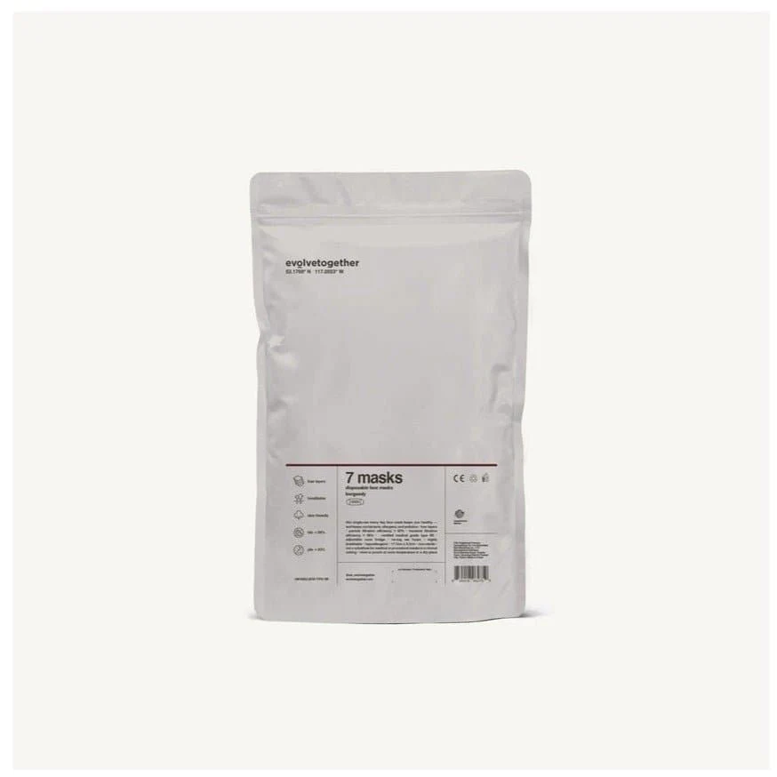 Evolve Together 7 Day Alberta Burgundy Face Masks - Image 5