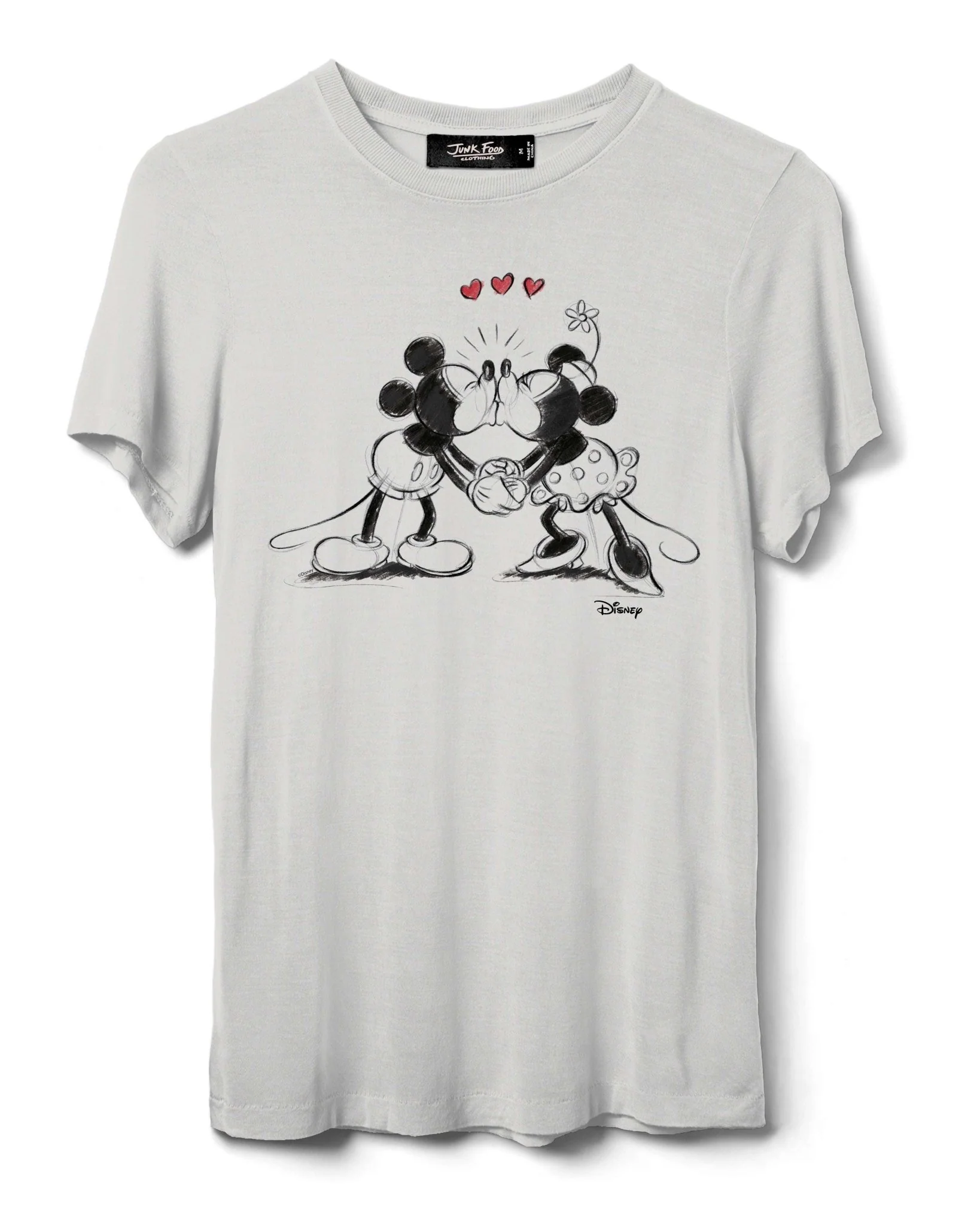JUNKFOOD Disney Mickey and Minnie Kisses T-Shirt - Image 3