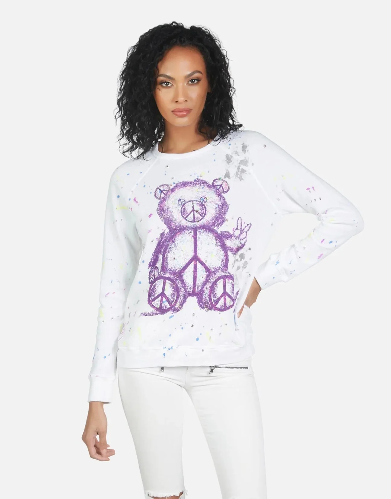 Lauren Moshi Darby Peace Teddy Pullover - Image 3