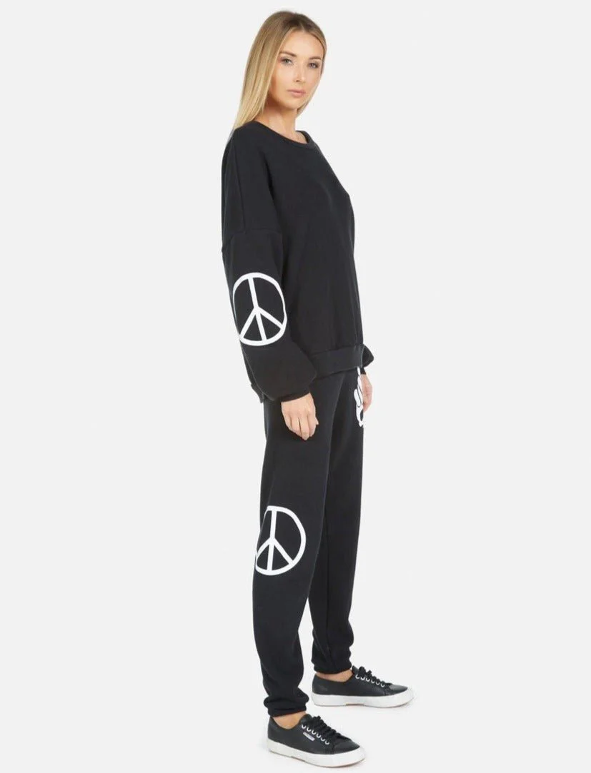 Lauren Moshi Gia Skull Peace Hand Jogger Pants - Image 5