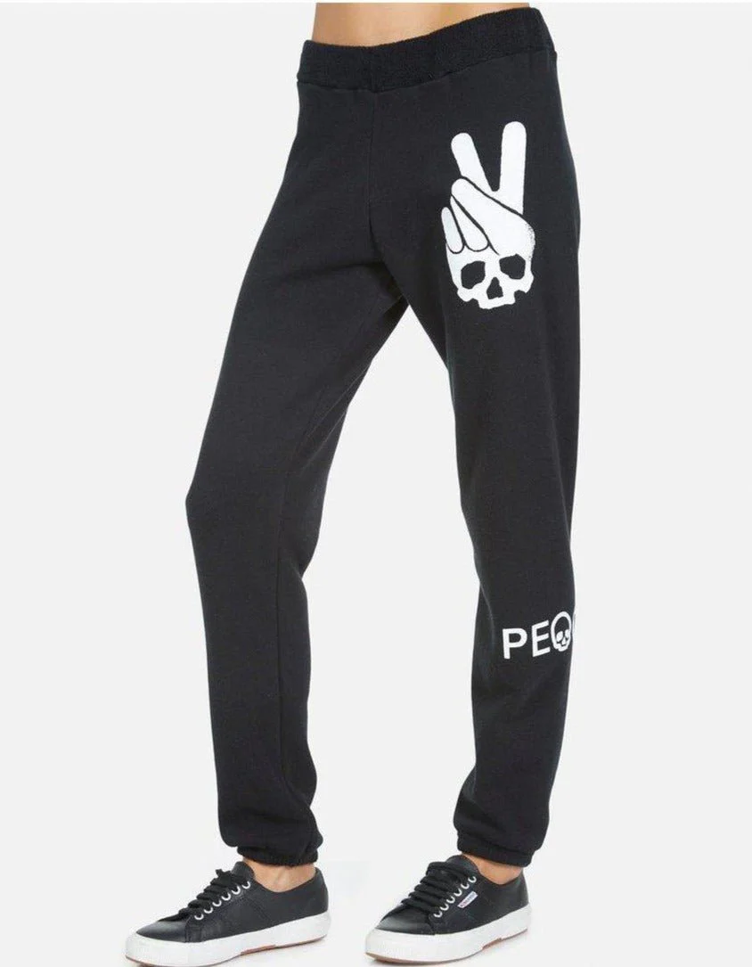 Lauren Moshi Gia Skull Peace Hand Jogger Pants - Image 6