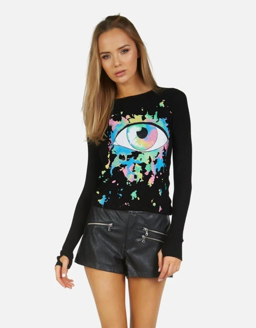 Lauren Moshi McKinley X Watercolor Eye Thermal Top - Image 4
