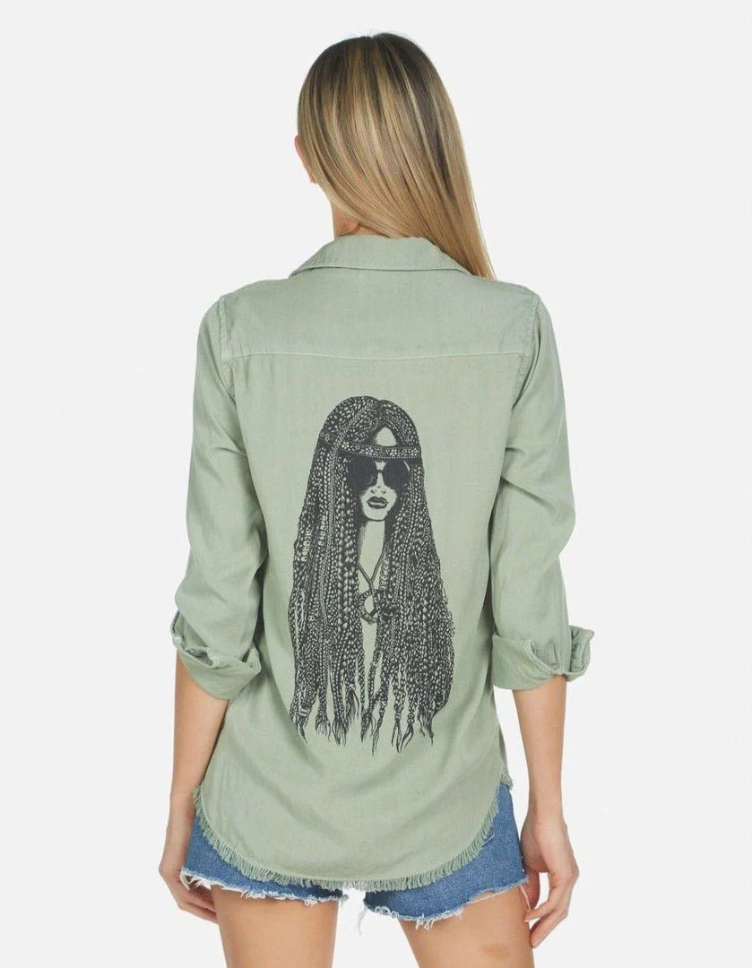 Lauren Moshi Sloane Sloane Hippie Girl Denim Shirt - Image 4