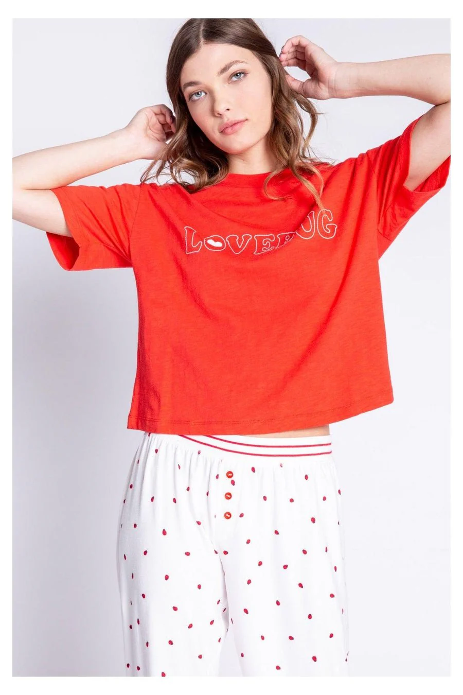 PJ Salvage Lovebug Red Cotton T-Shirt - Image 7