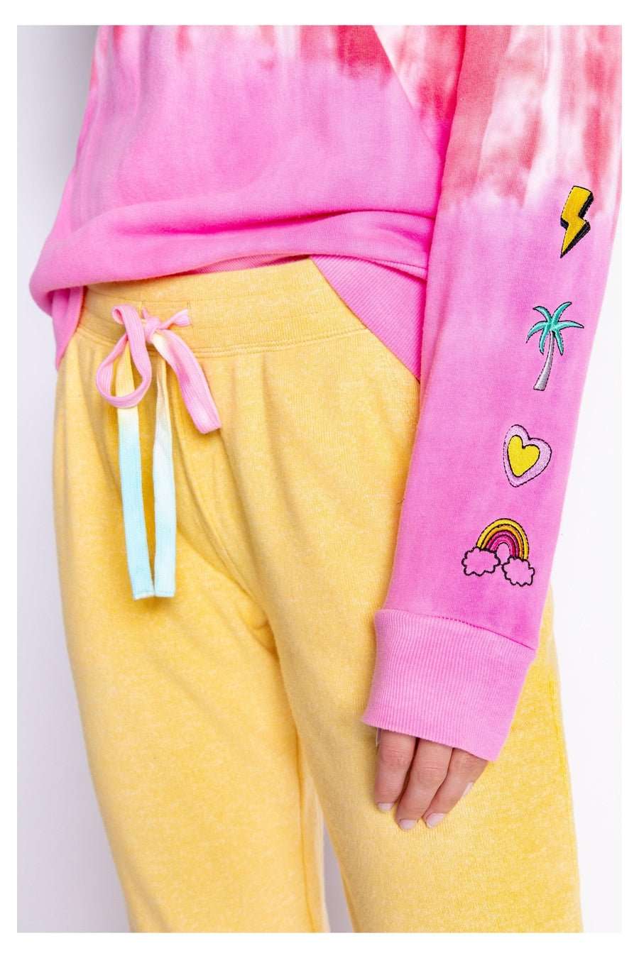 PJ Salvage One Love Ombre Tie Dye Crew Neck Long Sleeve Sweater - Image 4