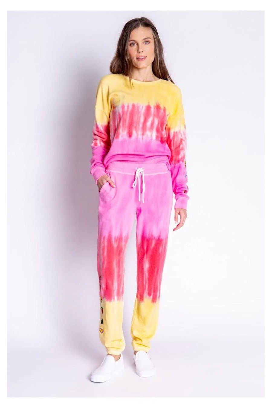 PJ Salvage One Love Ombre Tie Dye Crew Neck Long Sleeve Sweater - Image 8