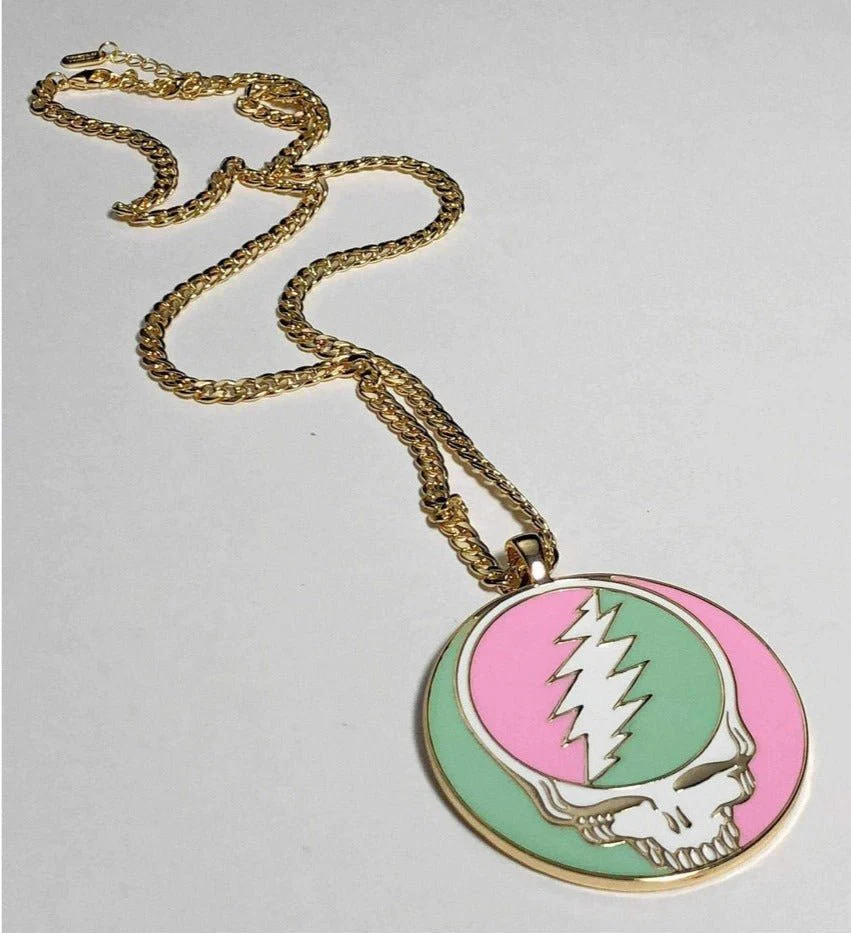 Trixy Starr x Grateful Dead Pastel Stealie Necklace - Image 4