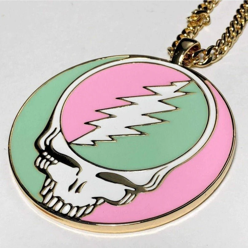Trixy Starr x Grateful Dead Pastel Stealie Necklace - Image 5