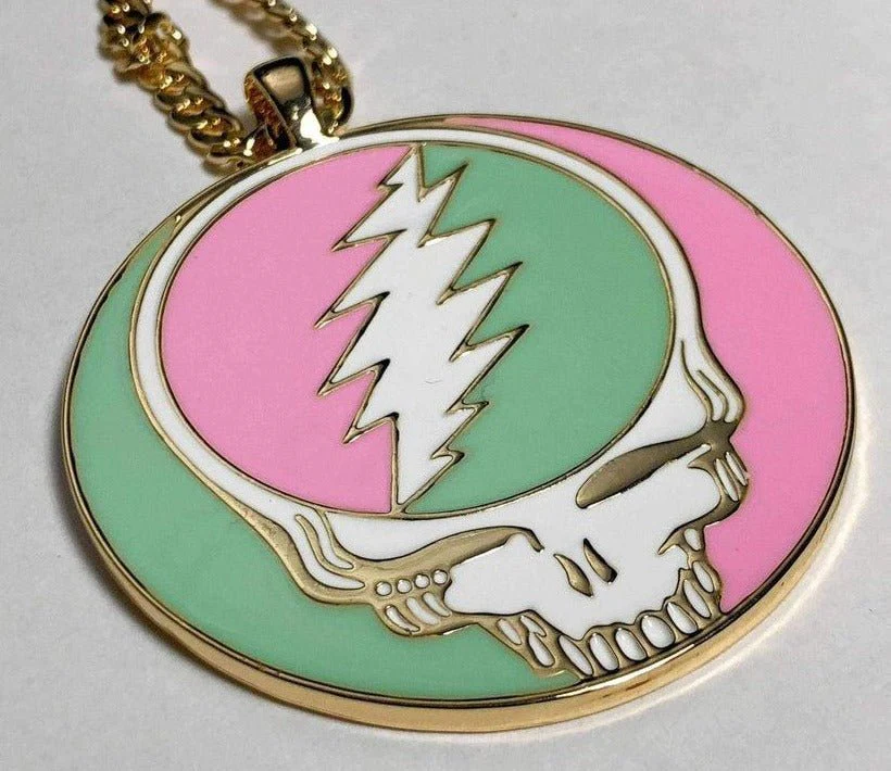Trixy Starr x Grateful Dead Pastel Stealie Necklace - Image 9